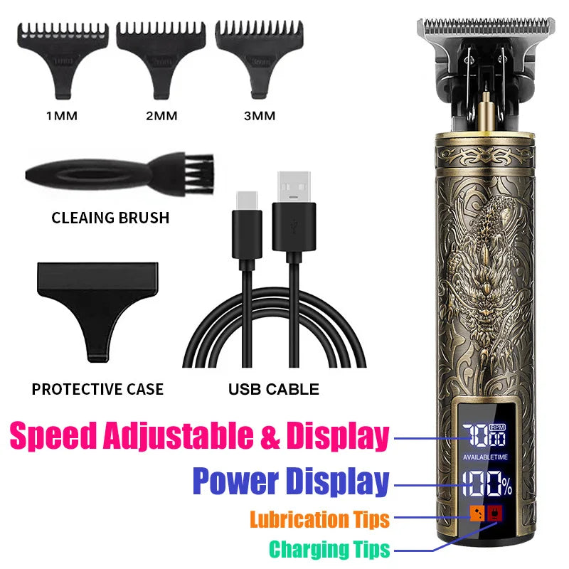 T9 Hair Clipper Beard Shaving Body Hair Trimmer Clippers Electric Hair Cutting Machine Professional Barber Men Trimmer Shaver